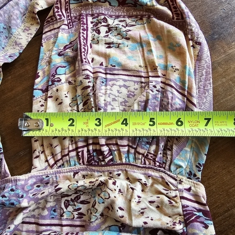 Free People Printed Heather Halter Top In Lilac Combo Size M